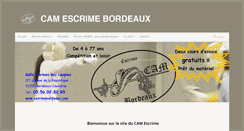 Desktop Screenshot of escrimebordeaux.com