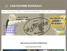 Tablet Screenshot of escrimebordeaux.com